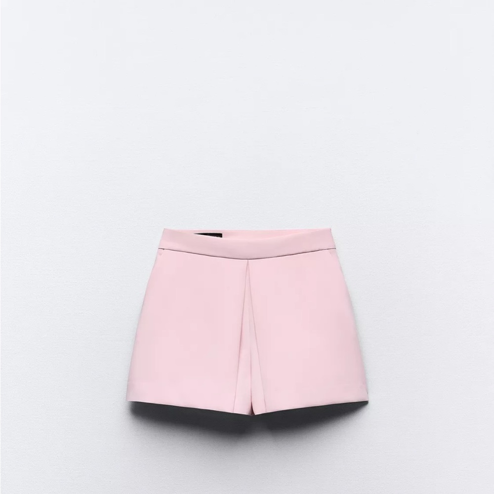 Zara Light Pink Tailored Pleat Skorts